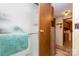 Bathroom with glass shower, towel rack, and view of a second room at 6804 Lineberger Rd, Denver, NC 28037