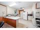 Functional kitchen with white cabinets and appliances, offering a practical space for meal preparation at 812 Clinton Ave, Lancaster, SC 29720