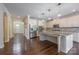 Spacious kitchen featuring granite countertops, stainless steel appliances, and a large island at 8614 Goodman Park Ct, Charlotte, NC 28277