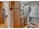 Functional laundry room with ample storage cabinets and modern washer and dryer at 1023 Evian Ln, Matthews, NC 28105