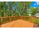 Spacious wooden deck perfect for outdoor entertaining, with views of the surrounding greenery at 106 Kirsche Ct, Mooresville, NC 28115