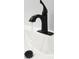 Close up of a modern bathroom sink featuring a sleek black faucet and elegant design at 11 N 10Th Ave, Maiden, NC 28650