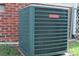 Goodman brand AC Unit on a brick pad next to the house at 135 Meadow Lake Dr, Salisbury, NC 28146