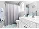 Bathroom featuring a vanity, a toilet, and a shower with a shower curtain at 13612 Bolingbrook Ln, Charlotte, NC 28273