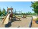 Well-maintained community playground featuring slides, climbing structures, and a cushioned ground, providing safe and fun activities at 16038 Harbor Hill Dr, Charlotte, NC 28273