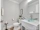 Stylish powder room featuring a vessel sink, modern fixtures, and a sleek design at 2345 Sparrow Dr, Rock Hill, SC 29732