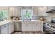 Efficient kitchen layout with white cabinets, stainless steel appliances, and ample countertop space at 2345 Sparrow Dr, Rock Hill, SC 29732