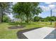 Expansive backyard featuring fire pit and newly installed patio at 3050 Millstone Dr, Gastonia, NC 28054