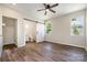 Spacious bedroom with ensuite bathroom with sliding barn door and ample closet space at 3050 Millstone Dr, Gastonia, NC 28054