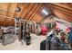 Unfinished attic space, great for storage featuring exposed beams, utilities, and concrete floor at 317 Marietta Rd, Mooresville, NC 28117