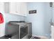 Well-lit laundry room equipped with modern, front-load washer and dryer at 317 Marietta Rd, Mooresville, NC 28117