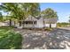 Charming home exterior with a covered porch, lush lawn and a gravel driveway at 319 N Central Ave, Locust, NC 28097