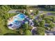 Overhead view of the community amenities, including the pool, clubhouse, tennis courts, and playground at 3267 Lock Erne Ave, Kannapolis, NC 28081