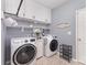 Well-organized laundry room featuring white cabinets, modern washer and dryer, and stylish decor at 3267 Lock Erne Ave, Kannapolis, NC 28081