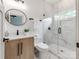 Modern bathroom with marble shower and sleek vanity at 3501 Providence Rd, Charlotte, NC 28211