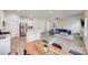 Open floor plan showing the kitchen, dining, and living area, with lots of natural light at 356 Runner Stone Ln, Fort Mill, SC 29715