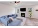 Bright living room featuring fireplace and comfortable furniture at 356 Runner Stone Ln, Fort Mill, SC 29715