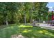 Manicured lawn and wooded area at 3604 Braefield Dr, Indian Trail, NC 28079