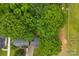 Aerial view of a property surrounded by lush trees, offering a secluded and private setting at 430 Sells Rd, Salisbury, NC 28144
