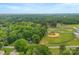 Wide aerial shot displays proximity to a baseball field and wooded area, close to recreation and nature at 430 Sells Rd, Salisbury, NC 28144