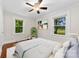 Serene bedroom with hardwood floors, natural light, and a ceiling fan at 430 Sells Rd, Salisbury, NC 28144