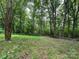 A tranquil backyard featuring a lush green yard surrounded by tall trees at 455 Running Brook Rd, Midland, NC 28107