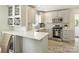 Modern kitchen features white cabinets, stainless steel appliances, and quartz countertops at 4921 Doris Ave, Charlotte, NC 28205