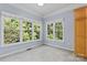 Breakfast area filled with natural light from multiple large windows and light blue walls at 5022 Saybrook Dr, Harrisburg, NC 28075