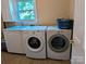 Laundry room equipped with a sink, washer, and dryer and storage cabinets above at 5908 Tanson Trl, Marshville, NC 28103