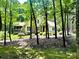 Charming home with stone accents, a screened-in porch, and a beautifully landscaped front yard surrounded by mature trees at 6599 Majestic Pine Dr, Vale, NC 28168