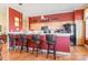 A kitchen featuring counter seating, wooden cabinets, and stainless steel appliances at 803 Lake Club Dr, Rock Hill, SC 29732