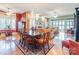 Elegant living room and dining area with lake views and hardwood floors at 803 Lake Club Dr, Rock Hill, SC 29732