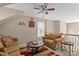 Relaxing living room offering comfortable seating and carpeted floor at 8211 Abbottsgate Ln, Charlotte, NC 28269