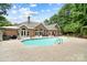 Beautiful backyard with a refreshing pool, patio, and gazebo, ideal for outdoor living and entertaining at 1245 Bellemeade Ln, Charlotte, NC 28270