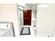 Bathroom with shower stall, white vanity, and tile flooring at 16603 Nc Hwy 73 Hwy, Albemarle, NC 28001