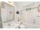 Well-lit bathroom with shower-tub combination, and vanity at 1728 Privette Rd, Matthews, NC 28105