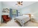 Bright bedroom with a comfortable bed, whimsical decor, and natural light at 1728 Privette Rd, Matthews, NC 28105