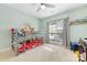 Bright bedroom with a bunk bed, large window, and neutral carpet at 1728 Privette Rd, Matthews, NC 28105