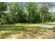 Backyard featuring grassy area and mature trees at 1820 Shannonhouse Dr, Charlotte, NC 28215
