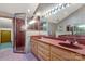 Bathroom with a double vanity and custom tile work, plus a standing glass shower at 192 Diana Dr, Mount Gilead, NC 27306