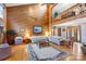 Living room with soaring ceilings, hardwood floors, and comfortable seating at 192 Diana Dr, Mount Gilead, NC 27306