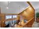 Bright living room with wooden walls, high ceilings, and large windows at 192 Diana Dr, Mount Gilead, NC 27306