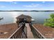 Scenic view of boathouse on the lake with dock access, offering waterfront living and recreation at 249 Landing Trl, Mount Gilead, NC 27306