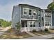 Charming two-story home with blue siding, white trim, and a cute white picket fence in a desirable neighborhood at 306 Cloudcroft Aly, Charlotte, NC 28217