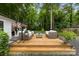 Inviting deck area with comfortable seating and a fire pit, perfect for enjoying the outdoors in style and comfort at 3538 Denson Pl, Charlotte, NC 28215