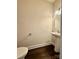 Cozy half-bathroom featuring a pedestal sink and modern fixtures at 4048 Avis Way, Monroe, NC 28110