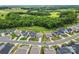 An aerial view shows the beautiful homes lining the street with forest views in the background at 423 Shallowford Dr, Rock Hill, SC 29732