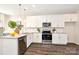 Modern kitchen featuring white cabinets, stainless steel appliances, and granite countertops at 514 Rich St, Rock Hill, SC 29730