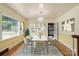Elegant dining room with a marble table and modern chandelier at 514 W Sumter St, Shelby, NC 28150