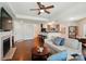 Combined living and kitchen space, great for entertaining, featuring hardwood floors and neutral colors at 529 N Graham St, Charlotte, NC 28202